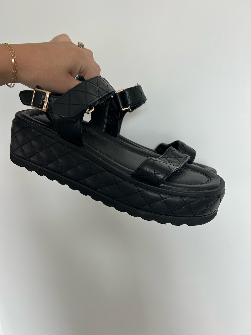 Tony Bianco - Platform Sandals with Gold Buckles